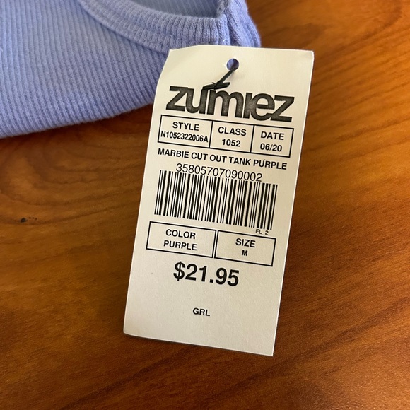 Zumiez Cut Out Periwinkle Tank Top - Picture 9 of 9